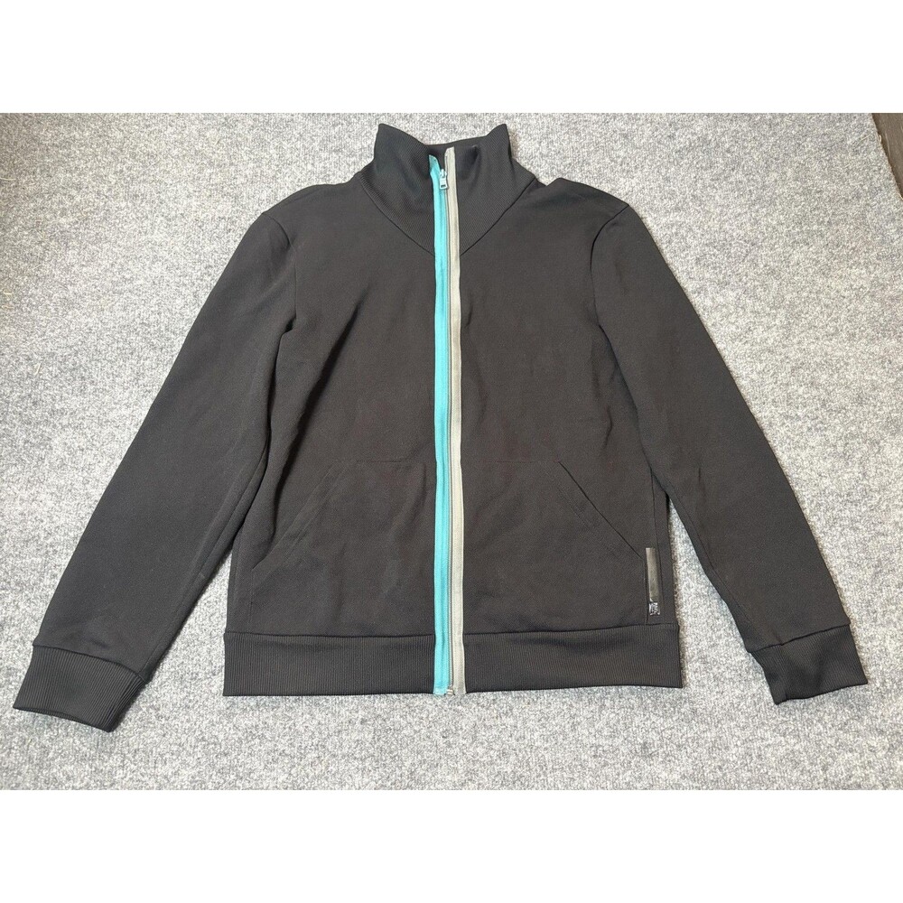 Armani Exchange Jacket Mens M Black Track Full Zip Stand Collar Knit Casual